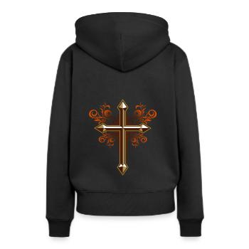 Ordre des Templiers - Sweat à capuche Premium bio Femme - noir - Dos - Julia (174cm)