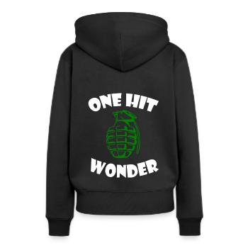 Soldat Soldaten Geschenk Handgranate Granate Boom - Frauen Premium Bio Hoodie - Schwarz - Hinten - Julia (174cm)