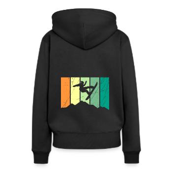 Snowboard Snowboard Snowboard Snowboard Snowboard - Sweat à capuche Premium bio Femme - noir - Dos - Julia (174cm)