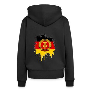 RDA Allemagne de l'Est Hammer Zirkel cadeau des armoiries - Sweat à capuche Premium bio Femme - noir - Dos - Julia (174cm)
