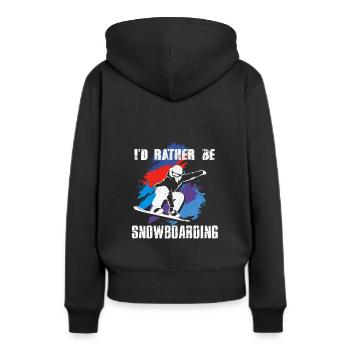 Surfeur surfeur surfeur surfeur - Sweat à capuche Premium bio Femme - noir - Dos - Julia (174cm)
