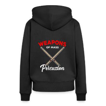 Batterie Percussion Percussion - Sweat à capuche Premium bio Femme - noir - Dos - Julia (174cm)