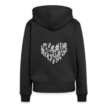 brot - Frauen Premium Bio Hoodie - Schwarz - Hinten - Julia (174cm)