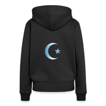 symbole turc - Sweat à capuche Premium bio Femme - noir - Dos - Julia (174cm)