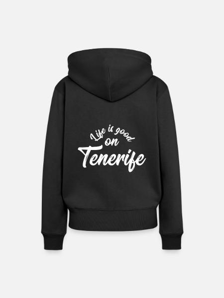 Amour de Tenerife - Sweat à capuche Premium bio Femme - noir