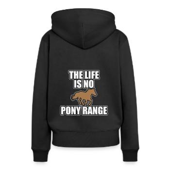 Lustiger Denglisch Spruch Denglisch Sprüche - Frauen Premium Bio Hoodie - Schwarz - Hinten - Julia (174cm)