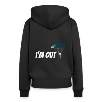 parachute - Women’s Premium Organic Hoodie - black - Back - Julia (174cm)