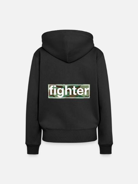 Kämpfer - Frauen Premium Bio Hoodie - Schwarz