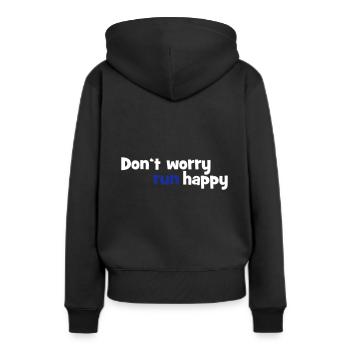 courir - Sweat à capuche Premium bio Femme - noir - Dos - Julia (174cm)