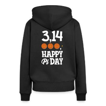 Pi Day jeder Tag ist besser mit etwas Pi - Frauen Premium Bio Hoodie - Schwarz - Hinten - Julia (174cm)