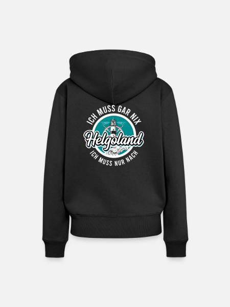 Helgoland - Frauen Premium Bio Hoodie - Schwarz
