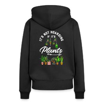 Jardinier amateur Jardinier - Sweat à capuche Premium bio Femme - noir - Dos - Julia (174cm)