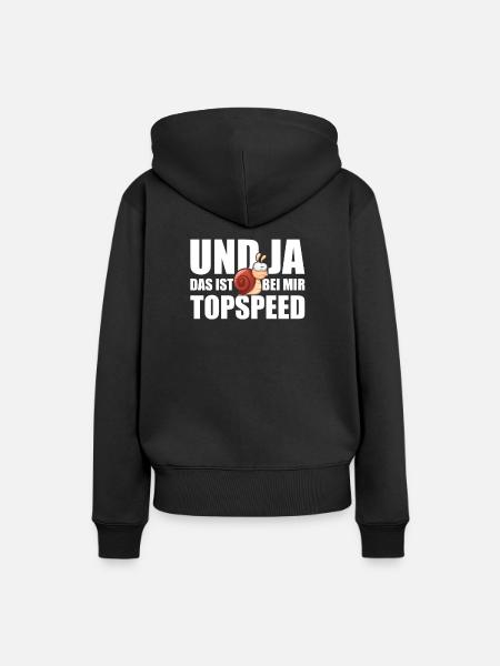 Marathon Rennschnecke Joggen Jogger - Frauen Premium Bio Hoodie - Schwarz
