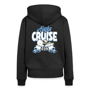 Kreuzfahrtreisende Kreuzfahrt Alaska Kreuzfahrt - Frauen Premium Bio Hoodie - Schwarz - Hinten - Julia (174cm)