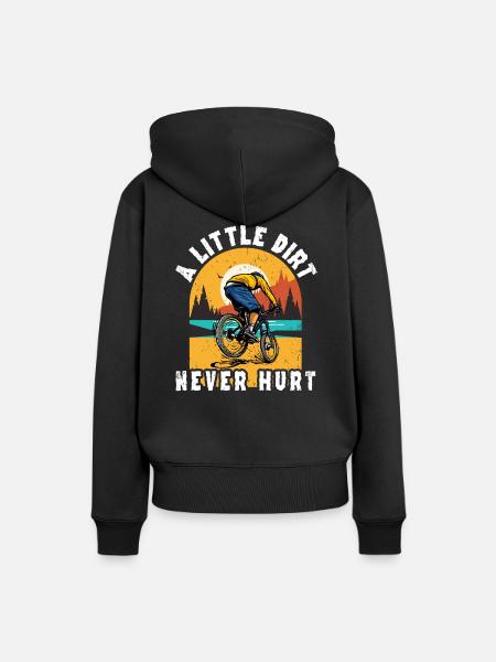 Lustiger Mountainbiker Spruch - Frauen Premium Bio Hoodie - Schwarz