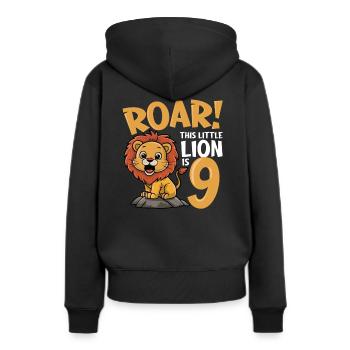 9 Birthday Boy Lion - Women’s Premium Organic Hoodie - black - Back - Julia (174cm)