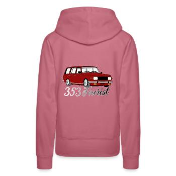353 touristes - Sweat à capuche Premium bio Femme - mauve - Dos - Isabella (175cm)