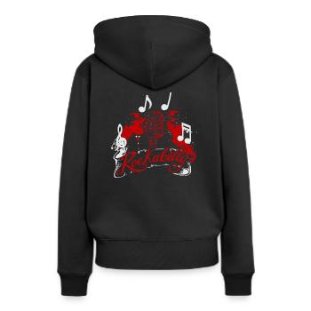 Rockabilly - Sweat à capuche Premium bio Femme - noir - Dos - Julia (174cm)