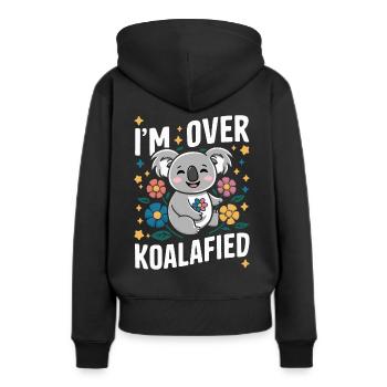 Koala Koala Koala Ours Koala Animal - Sweat à capuche Premium bio Femme - noir - Dos - Julia (174cm)
