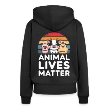 Végétarien Végétalien Végétarien Végétarien - Sweat à capuche Premium bio Femme - noir - Dos - Julia (174cm)