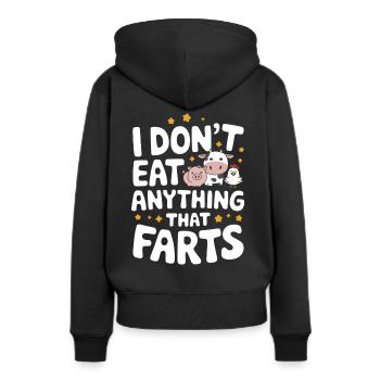 Végétarien Végétalien Végétarien Végétarien - Sweat à capuche Premium bio Femme - noir - Dos - Julia (174cm)