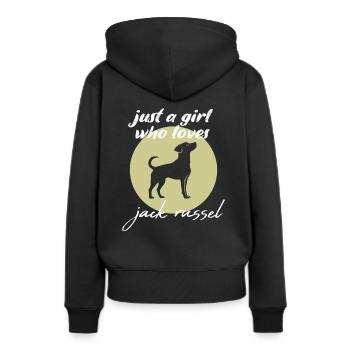 just a girl who loves dogs jack russel terrier - Women’s Premium Organic Hoodie - black - Back - Julia (174cm)