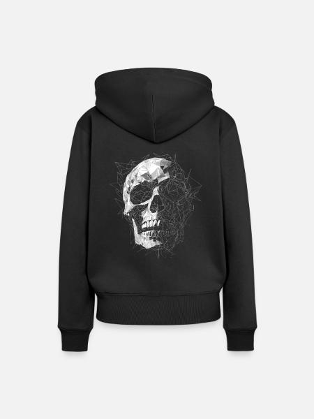 Skull motif skull gothic metal - Women’s Premium Organic Hoodie - black