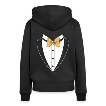 Costume homme avec nouille Mafia Parrain Drôle de Veste - Sweat à capuche Premium bio Femme - noir - Dos - Julia (174cm)