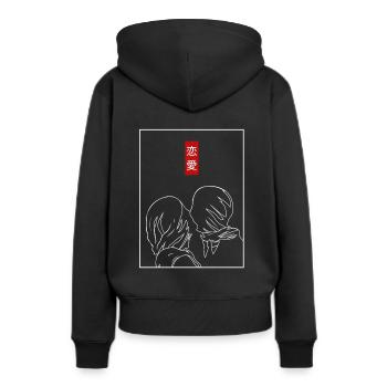 Love At No Sight - Women’s Premium Organic Hoodie - black - Back - Julia (174cm)