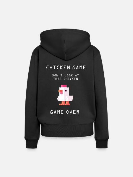 Chicken Game - Frauen Premium Bio Hoodie - Schwarz