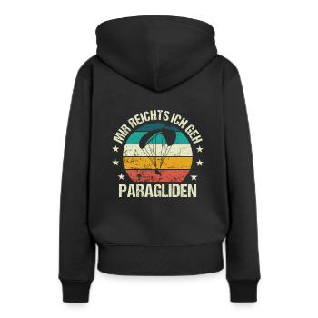 Mir Reichts Ich Geh Paragliden Fliegen Paragleiter - Frauen Premium Bio Hoodie - Schwarz - Hinten - Julia (174cm)