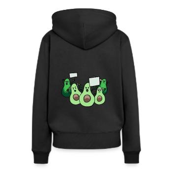 Avocado machen eine Demo Fantasy - Frauen Premium Bio Hoodie - Schwarz - Hinten - Julia (174cm)