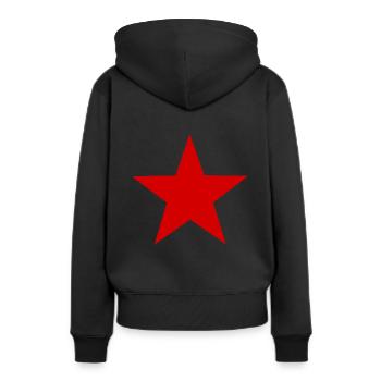 Red Star - Women’s Premium Organic Hoodie - black - Back - Julia (174cm)
