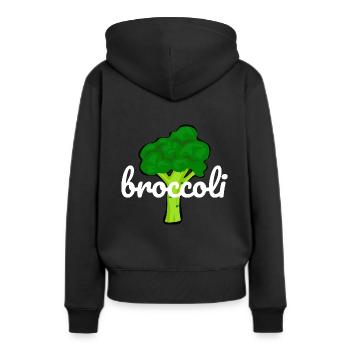 Le brocoli! - Sweat à capuche Premium bio Femme - noir - Dos - Julia (174cm)