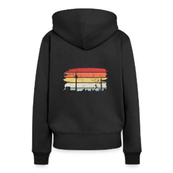 Dusseldorf Skyline Dusseldorf Dusseldorf - Sweat à capuche Premium bio Femme - noir - Dos - Julia (174cm)