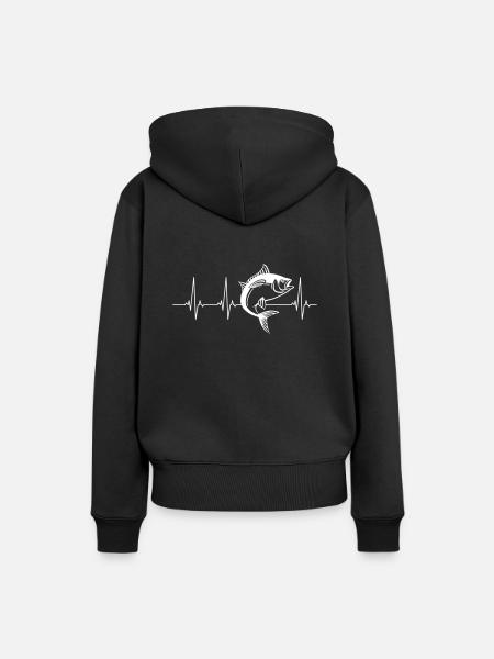 Thunfisch - Frauen Premium Bio Hoodie - Schwarz