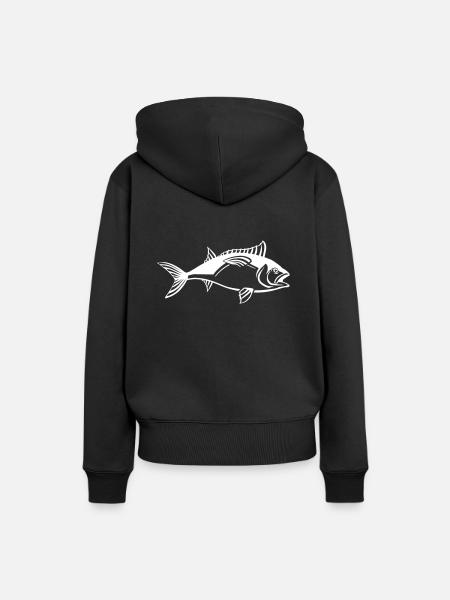 Thunfisch - Frauen Premium Bio Hoodie - Schwarz