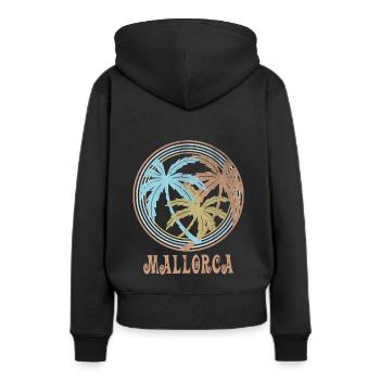 Majorque - Sweat à capuche Premium bio Femme - noir - Dos - Julia (174cm)