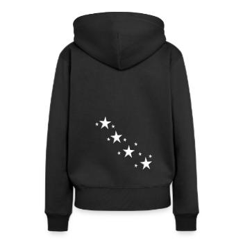star - Sweat à capuche Premium bio Femme - noir - Dos - Julia (174cm)