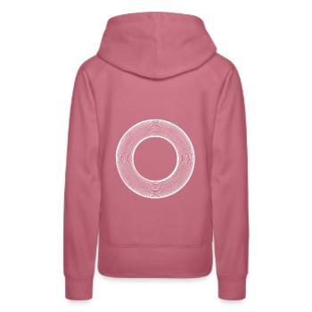 Art géométrique - Sweat à capuche Premium bio Femme - mauve - Dos - Isabella (175cm)