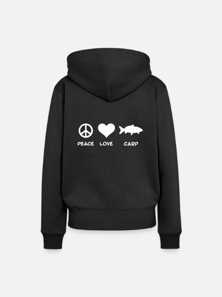 Karpfen - Frauen Premium Bio Hoodie - Schwarz