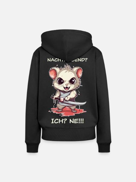 Nachtragend? Ne! - hell - Frauen Premium Bio Hoodie - Schwarz