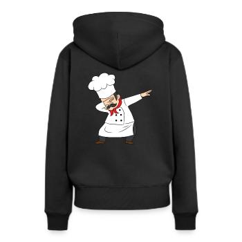 Koch, Küchenchef, Chefkoch, Pizzabäcker, Dab - Frauen Premium Bio Hoodie - Schwarz - Hinten - Julia (174cm)