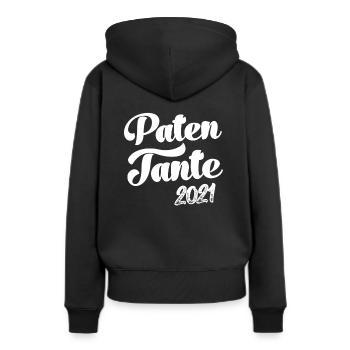 Patentante 2021 Patentante Tante Lieblingstante - Frauen Premium Bio Hoodie - Schwarz - Hinten - Julia (174cm)