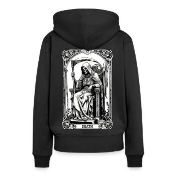 Death Tarot - Women’s Premium Organic Hoodie - black - Back - Julia (174cm)