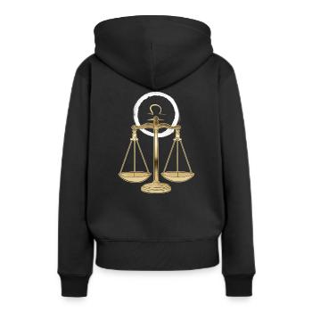 Zodiac Balance Balance - Sweat à capuche Premium bio Femme - noir - Dos - Julia (174cm)