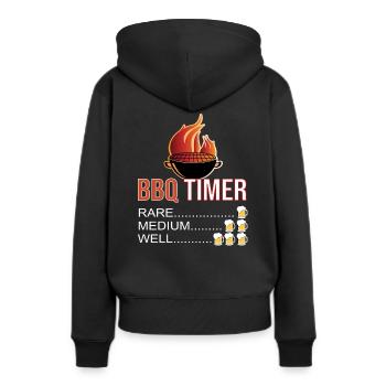 BBQ BBQ Grill - Sweat à capuche Premium bio Femme - noir - Dos - Julia (174cm)