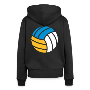 Beach-volley - Sweat à capuche Premium bio Femme - noir - Dos - Julia (174cm)