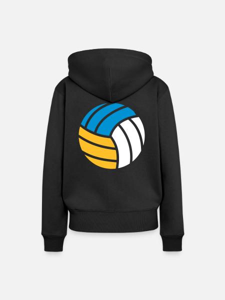 Beachvolleyball - Frauen Premium Bio Hoodie - Schwarz