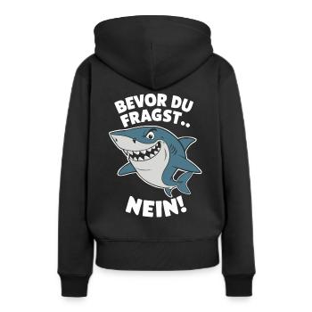 Requin Requin Requins Requin - Sweat à capuche Premium bio Femme - noir - Dos - Julia (174cm)